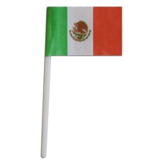 画像1: 〒 ケーキピック／メキシコ国旗（6本入）プラ製 (1)
