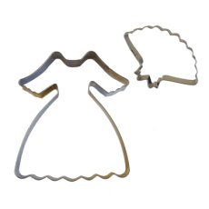 画像2: 〒 クッキー型セット（ROSEY）ロココドレス【ステンレス】 (2)