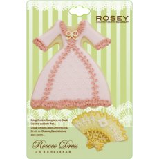 画像1: 〒 クッキー型セット（ROSEY）ロココドレス【ステンレス】 (1)