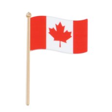 画像1: 〒 ケーキピック／カナダ国旗（5本入） (1)