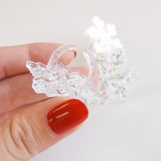 画像4: ケーキリング／雪の結晶・グリッター（6個入） (4)