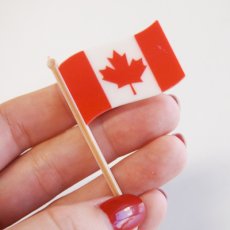 画像2: 〒 ケーキピック／カナダ国旗（5本入） (2)