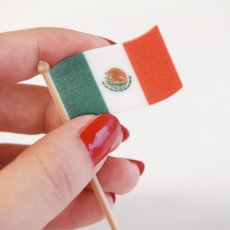 画像3: 〒 ケーキピック／メキシコ国旗（5本入） (3)