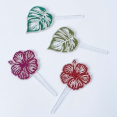 画像3: 〒 ケーキピック／ハイビスカス（4本）セット (3)