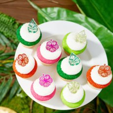 画像1: 〒 ケーキピック／ハイビスカス（4本）セット (1)