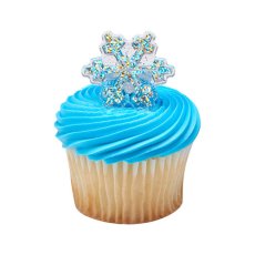 画像6: ケーキリング／雪の結晶・グリッター（6個入） (6)