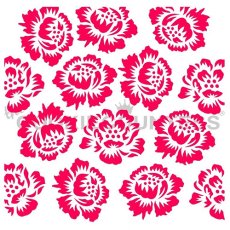 画像1: 〒 CC ステンシル／アジアンフラワー＜0789＞ (1)