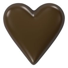 画像2: ポリカーボネート製 チョコレート型／ジャンボハート（102g）95x95x19mm (2)