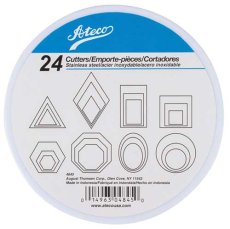 画像1: 〒 クッキー型（Ateco ）ベーシック24個セット【ステンレス】 (1)