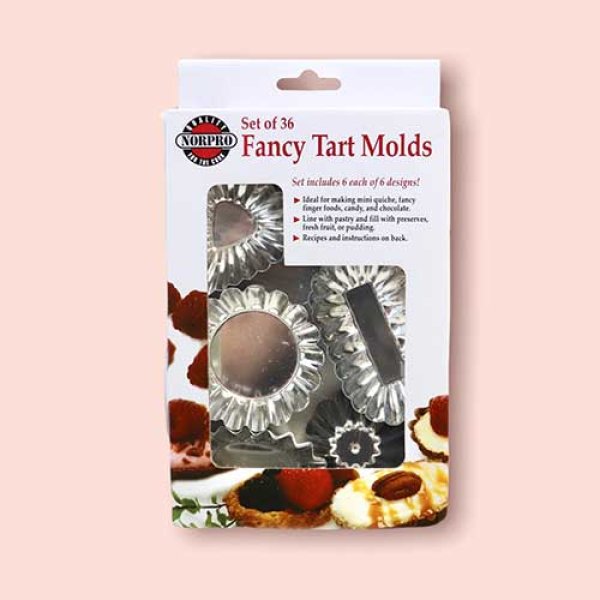 レトロクラシックなタルト型（6種）36枚セット - NUT2deco