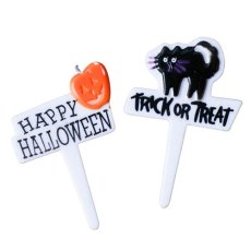 画像1: 〒 ケーキピック／ハロウィンバナー（４本入り） (1)