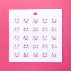 画像1: 〒 CC スプリンクルステンシル／ネコ顔 2枚セット (1)