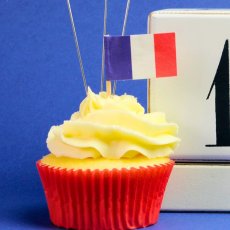 画像4: 〒 ケーキピック／フランス国旗（6本入）木製 (4)