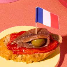 画像3: 〒 ケーキピック／フランス国旗（6本入）木製 (3)