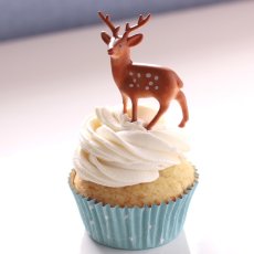 画像1: ケーキトップ／トナカイ（3個） (1)