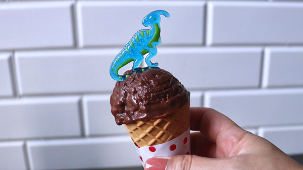 今日は恐竜アイスクリームを食べました❤︎