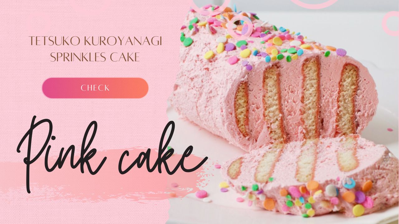 黒柳徹子ケーキの作り方、ピンクで可愛く作ってみた