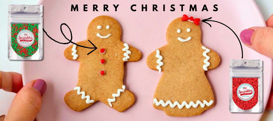 クリスマスジンジャーマンアイシングクッキー