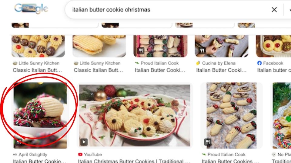 イタリアンバタークッキーのクリスマスバージョン