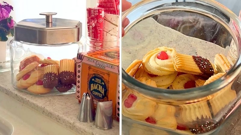 絞り出しクッキーのクリスマスデコレーション