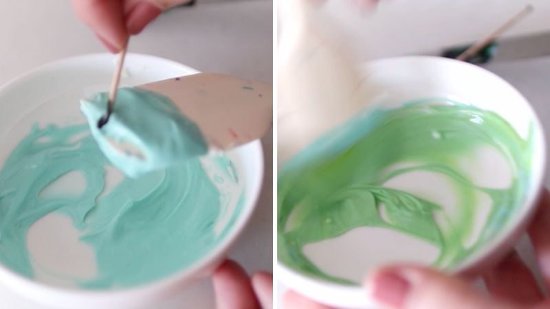 セージカラーは青、黄色、黒で作る