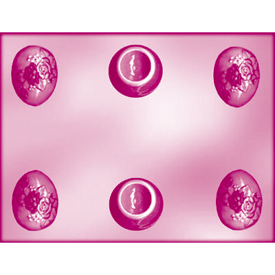画像1: CK チョコレート型（立体3D）花柄の卵＆スタンド (1)