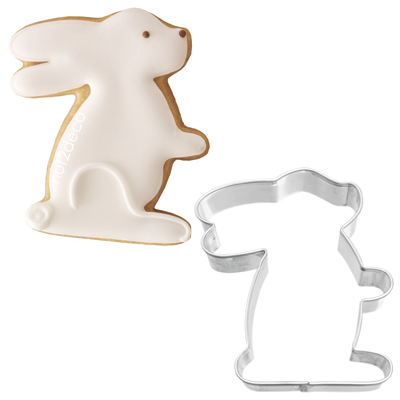 画像1: 〒 クッキー型（BIRKMANN）後ろ足で立つウサギ【ステンレス】 (1)