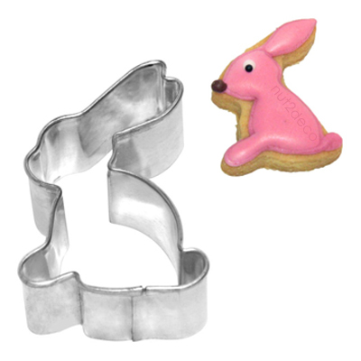 画像1: 〒 クッキー型★ミニ（BIRKMANN）座ったウサギ【ステンレス】 (1)
