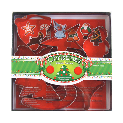 画像1: クッキー型（FoxRun）レトロクリスマス7個セット箱【ステンレス】 (1)