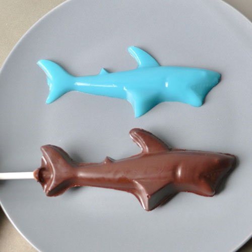 画像1: 〒 CK チョコレート型ロリポップ／サメ (1)