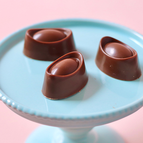 画像1: ポリカーボネート製 チョコレート型／楕円（宝石） (1)
