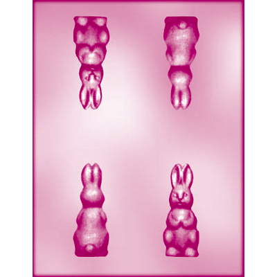 画像1: 〒 CK チョコレート型（立体3D） 正面ウサギ (1)