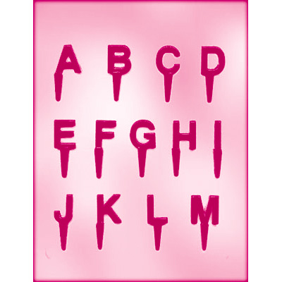 画像1: 〒 CK チョコレート型ピック／英字アルファベット（2枚セット） (1)